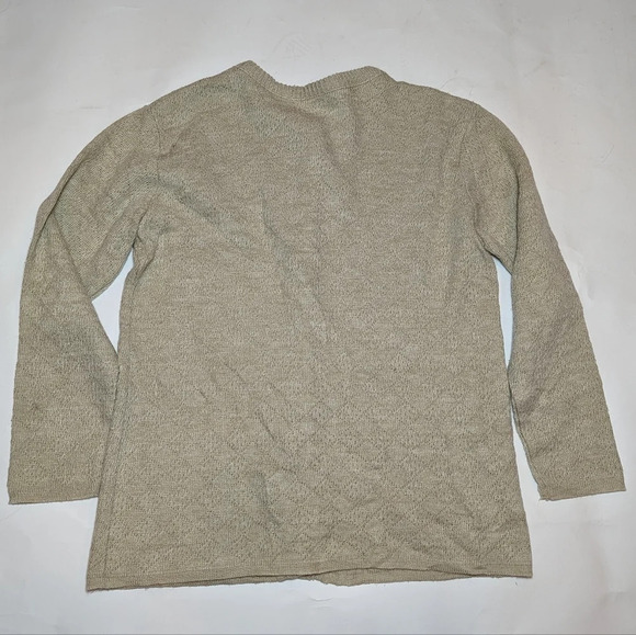 Vintage Penman's Oatmeal Cream Tan Button Down Knit Cardigan Woman Small - Picture 6 of 9